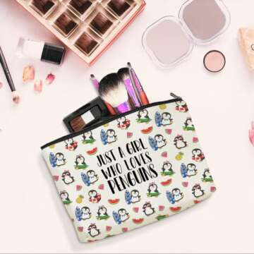 Adorable Penguin Makeup Bag for Women & Animal Lovers
