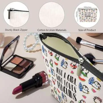Adorable Penguin Makeup Bag for Women & Animal Lovers