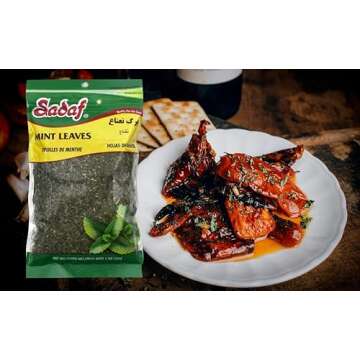 Sadaf Mint Leaves Cut - Pure Dried Mint for Versatile Kitchen Use (2 Oz)