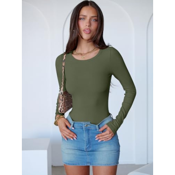 ANRABESS Women Long Sleeve Bodysuit - Stylish & Comfortable