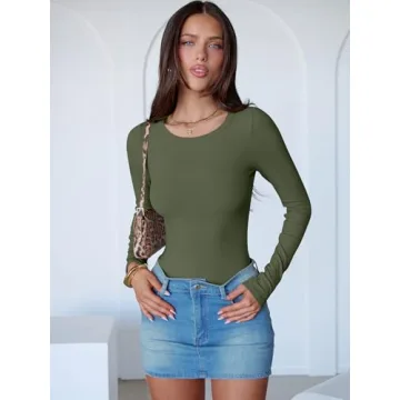 ANRABESS Women Long Sleeve Bodysuit - Stylish & Comfortable