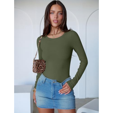 ANRABESS Women Long Sleeve Bodysuit - Stylish & Comfortable