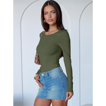 ANRABESS Women Long Sleeve Bodysuit - Stylish & Comfortable