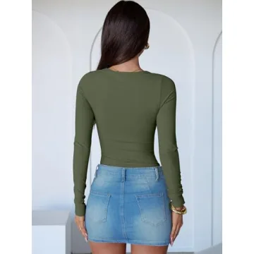 ANRABESS Women Long Sleeve Bodysuit - Stylish & Comfortable