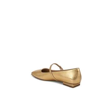 Franco Sarto Womens Tinsley Mary Jane Flats Gold Metallic 8 M