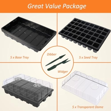 Gardzen 5-Set Seed Starter Tray Kits for Easy Gardening