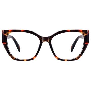 MEETSUN Blue Light Blocking Glasses for Women Men Cateye Vintage Square Anti Blue Light Glasses UV Ray Computer Gaming Glasses(Tortoise)