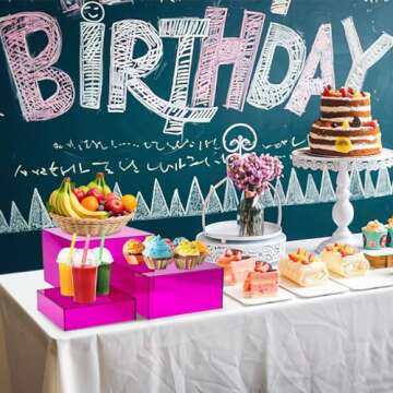 Chic Bouiexye Purple Buffet Risers for Events