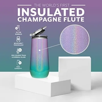 BrüMate Glitter Mermaid Champagne Flute - 12oz Insulated
