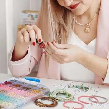 TEXGIZRLY 3mm Seed Beads for Bracelets Making, Friendship Bracelet Making Kit for Girls, 24 Colors Bead Bracelet Kit, Beads for Jewelry Making Kit, DIY, Arts, Crafts Gifts Age 4+ (3MM-C)