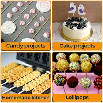 StesoSHOP Wooden Dowel Rods - Thin Rod 12 inches - 1/8 Dowels - 50 pcs - Wood Dowels Crafts - Best Price - Wood Dowels for Wedding Ribbon Wands - 30cm-3mmØ