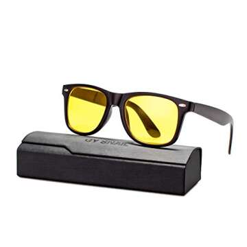 GYsnail Blue Light Blocking Glasses for Men, Eye Strain Fatigue Relief and Better Sleep，Computer G...