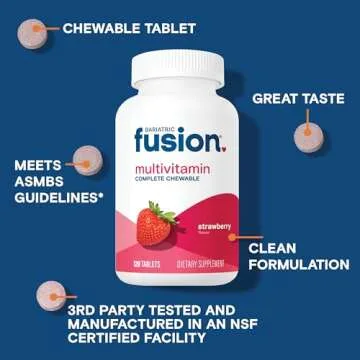 Bariatric Fusion Strawberry Chewable Multivitamin for Surgery
