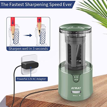 AFMAT Electric Pencil Sharpener - Fast & Auto Stop
