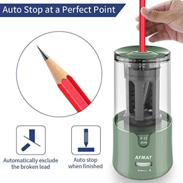 AFMAT Electric Pencil Sharpener - Fast & Auto Stop