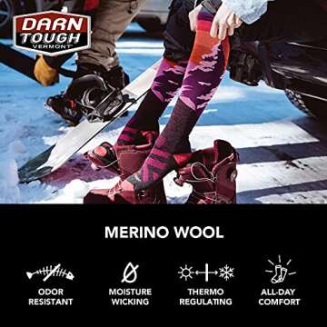 Darn Tough Vermont Yeti OTC Lightweight MIDNIGHT