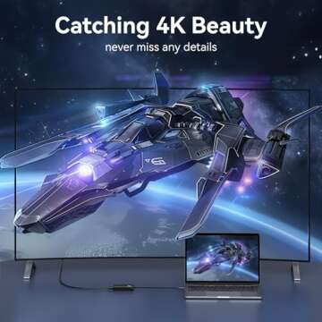 LIONWEI USB 3.0 & USB C to Dual HDMI Adapter for MacBook Pro/Air, HDMI Splitter for 2 Monitor with 4K & 1080p HDMI for Mac, Windows, Thunderbolt 3/4, Lenovo, Thinkpad, XPS, and More USB A or C Device