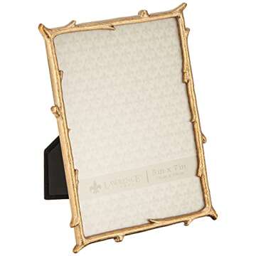 Lawrence Frames Gold Metal Picture Frames with Branch and Bamboo Designs (712557 + 712257)