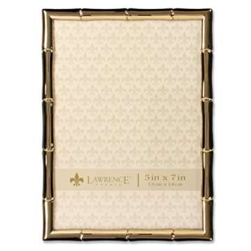 Lawrence Frames Gold Metal Picture Frames with Branch and Bamboo Designs (712557 + 712257)
