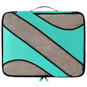 BAGAIL 6 Set Packing Cubes,Travel Luggage Packing Organizers(6Set Turquoise)