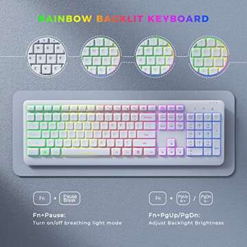 Wireless Backlit Keyboard & Mouse Combo by seenda