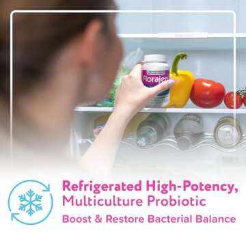 Florajen Digestion Probiotics (Refrigerated) - Advanced Gas & Bloat Supplement with Lactobacillus, Supports Gut Health, Unbloat & Good Flora, Adult Daily Probiotics for Constipation, 60 Count