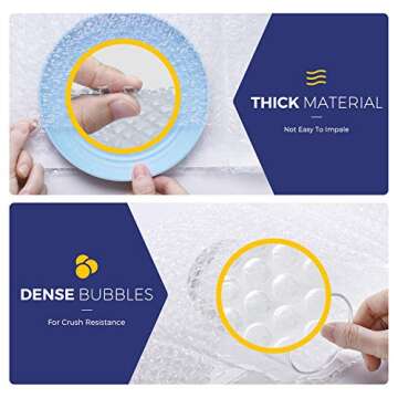 Metronic 2-Pack Bubble Cushion Wrap Pouches, Anti-Static Bubble Bags 7.5x7.5 Inch 50 Packs, Bubble Cushioning Wrap Pouch Bag Rolls for Packing Crafts, Fragile Goods, Small Business，Clear
