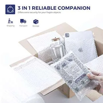 Metronic 2-Pack Bubble Cushion Wrap Pouches, Anti-Static Bubble Bags 7.5x7.5 Inch 50 Packs, Bubble Cushioning Wrap Pouch Bag Rolls for Packing Crafts, Fragile Goods, Small Business，Clear