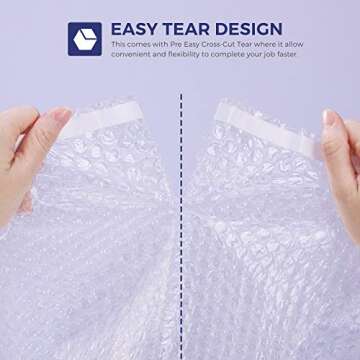 Metronic 2-Pack Bubble Cushion Wrap Pouches, Anti-Static Bubble Bags 7.5x7.5 Inch 50 Packs, Bubble Cushioning Wrap Pouch Bag Rolls for Packing Crafts, Fragile Goods, Small Business，Clear