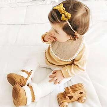 Niceye Pack of 12, Baby Girls Headbands Hair Bows Stretchy Nylon Hairbands for Newborn Infant Toddler Hair Accessories