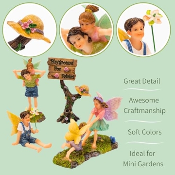 PRETMANNS Fairy Garden Kit with Adorable Figurines
