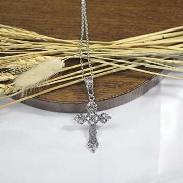 LIRUNQIN Gothic Cross Necklace - Alt Jewelry for Every Occasion