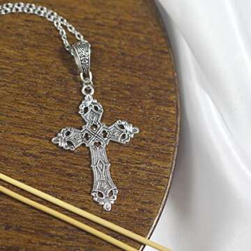 LIRUNQIN Gothic Cross Necklace - Alt Jewelry for Every Occasion