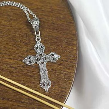 LIRUNQIN Gothic Cross Necklace - Alt Jewelry for Every Occasion