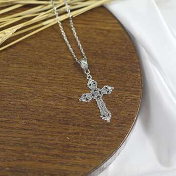 LIRUNQIN Gothic Cross Necklace - Alt Jewelry for Every Occasion