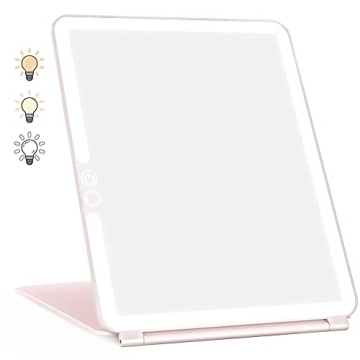 WEILY Makeup Mirror with Adjustable LED Lighting and Stand