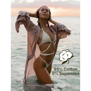 Cotton Thongs for Women Sexy Seamless Woman G String Panties 3 Pack Set (White, X-Small)