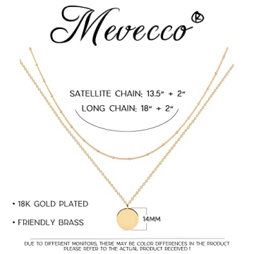 MEVECCO Gold Layered Necklace for Women - Elegant Dainty Design