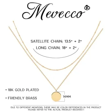 MEVECCO Gold Layered Necklace for Women - Elegant Dainty Design