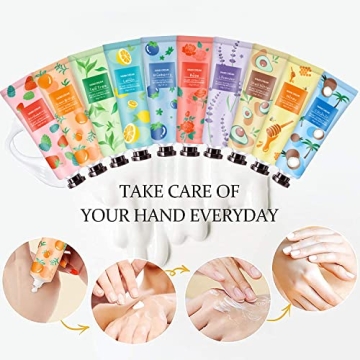 10 Pack Hand Cream for Soft Hydrated Hands Travel Size