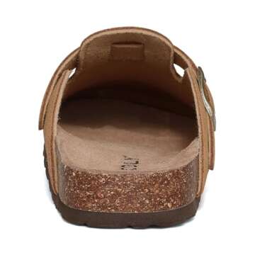 Soft Suede Clogs with Cork Footbed for Ultimate Comfort