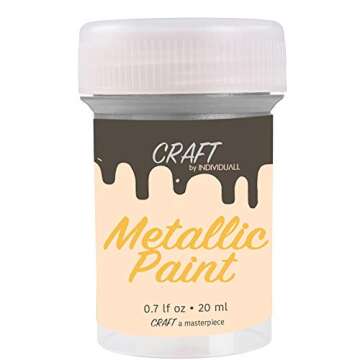 Craft Metallic Paint Set - 8 Vibrant Colors for DIY Projects