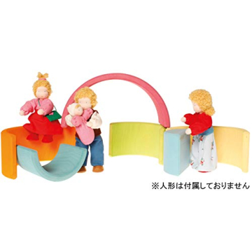 Grimm's Pastel Rainbow Stacker Toy for Creative Play