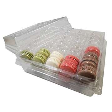 Pastry Chef's Boutique French Macaron Complete Storage Freezer Boxe - Large Storage Box and 4 Macaro...