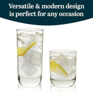 Libbey Polaris Tumbler and Rocks Glass Set for Stylish Entertaining