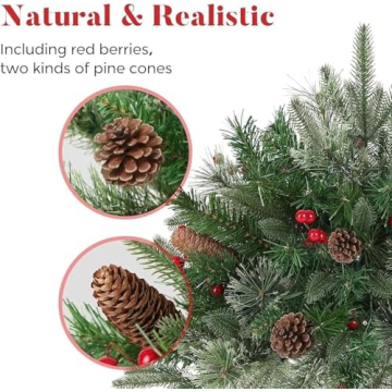 Prelit Holiday Planters with LED Lights for Outdoor