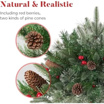 Prelit Holiday Planters with LED Lights for Outdoor