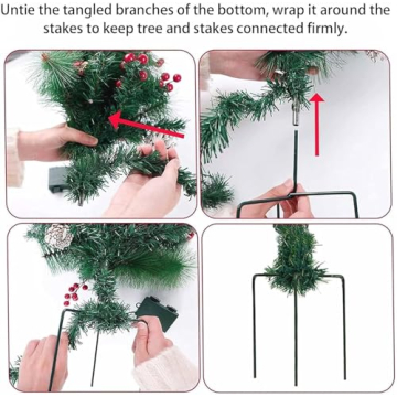 Prelit Holiday Planters with LED Lights for Outdoor