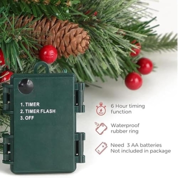 Prelit Holiday Planters with LED Lights for Outdoor