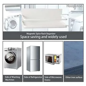 Magnetic Spice Rack Organizer - Easy Install & Space Saving